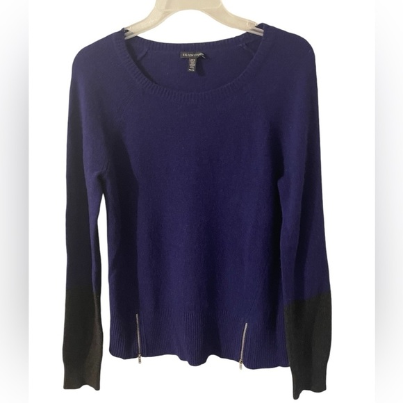 Eileen Fisher Sweaters - EILEEN FISHER Ultramarine Blue Charcoal Yak Merino